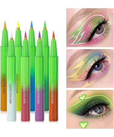 Liquid Eye Liner Eye Liquid Liner Colored neon liquid eyeliners pen 8x Eye Liner Long Lasting Waterproof Smudge Resistance for Women - Buy Online on GoSupps.com
