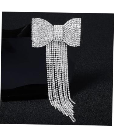 FOMIYES Bridal Tassel Hair Clip Wedding Rhinestone Bow Barrette Rhinestone Hair Bow Crystal Bowknot Clip Bridal Hair Bow Girl Hair Bows Bow for Hair Bridesmaid Luxurious Button Rhinestones - Buy Online on GoSupps.com