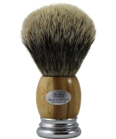 Hans Baier Exclusive shaving brush teak with metal base