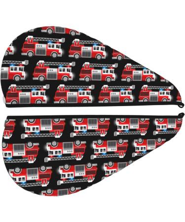 Hair Towel Wrap - Quick Drying Button Towel Turban | Fire & Rescue Truck Design - Buy Online on GoSupps.com