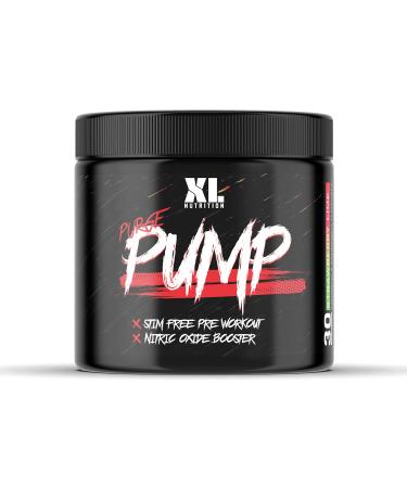 XL Nutrition Purge Pump | Stim Free Pre Workout | Nitric Oxide Booster | Increase in Blood Flow | 300 Grams | 30 Servings (Strawberry Lime)