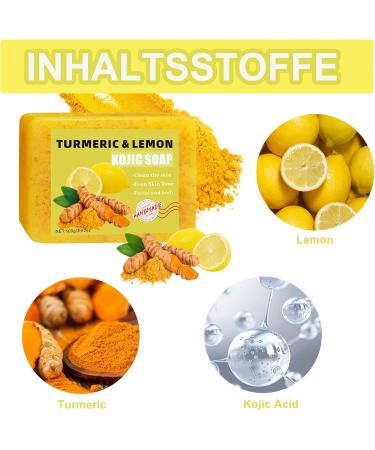  MEITREND Tourmeric Kojic Acid Lemon Turmeric Soap for Removing Dark Spots from Face and Body Turmeric and Kojic Acid Soap Lemon Shine Soap - Cleanser - 2 Pack - Buy Online on GoSupps.com