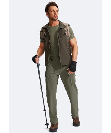 G Gradual Men's Water Resistant Quick Dry Hiking Cargo Pants - Slate Green Large - Buy Online on GoSupps.com