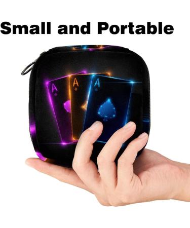 Ace Poker Map Women's Portable Period Bag with Storage Pocket - Menstrual Cup Bag for Girls & Women - International Shipping Available - Buy Online on GoSupps.com