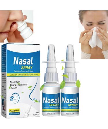 Nasal M-ucus Cleansing Spray Moisturizing Nasal Spray Cold Nasal Spray Herbal Nasal Cleaning Spray Relieve Nasal Congestion (2 Pcs)