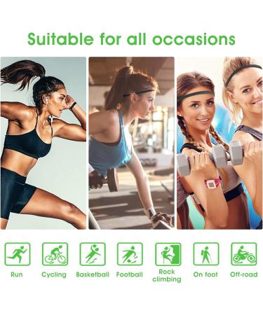 Shop Wllhyf 6-Pack Elastic Sports Headbands - Stylish Stretchy Yoga & Running Accessories for Men & Women - Buy Online on GoSupps.com