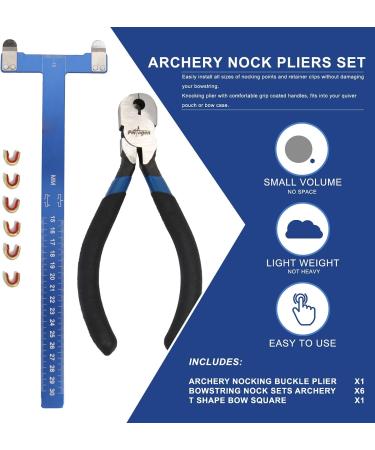 Perogen Archery Bow String Points Nock Pliers Set - T Shape Arrow Bow Square Ruler - Nocking Point Buckles for Recurve Bow - Buy Online on GoSupps.com