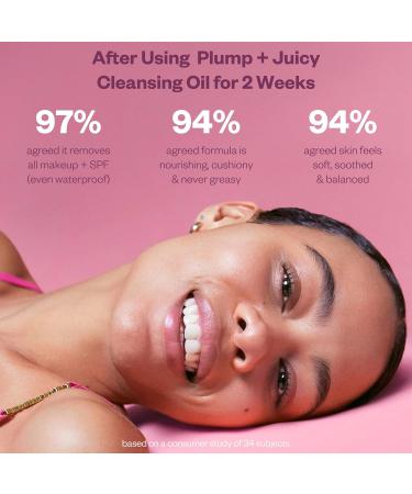 Kosas Plump + Juicy Cushiony Calm Botanical Cleansing Oil Hydrating Makeup Remover for Sensitive Skin Non-Greasy Oil Cleanser with Ceramides & Squalane for Soft Soothed Skin  - Buy Online on GoSupps.com