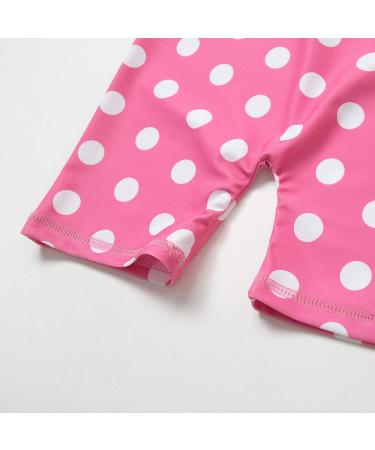 BONVERANO Baby Girls Long-Sleeve Swimsuit with UPF 50+ Sun Protection, 12-18 Months, Pink/Green - Buy Online on GoSupps.com