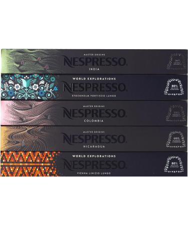  Nespresso 50 Capsules Nespresso - Luxe mixte (New Linizio Lungo Rosabaya Duls o Indriya Fortissio Lungo) - Buy Online on GoSupps.com