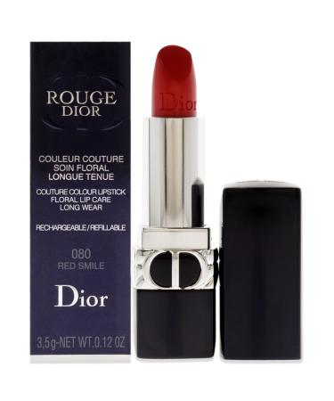 Christian Dior Rouge Dior Couture Lipstick Satin - 080 Red Smile Lipstick (Refillable) Women 0.12 oz 080 Red Smile 0.12 Ounce (Pack of 1) - Buy Online on GoSupps.com