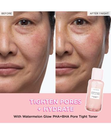 Glow Recipe Watermelon Glow Niacinamide Dew Drops Serum (15 ml) + PHA + BHA Pore Tight Facial Toner (40 ml) + Plum Plump Hyaluronic Cream (20 ml) - Vegan Skin Care for Glowing Skin - Buy Online on GoSupps.com