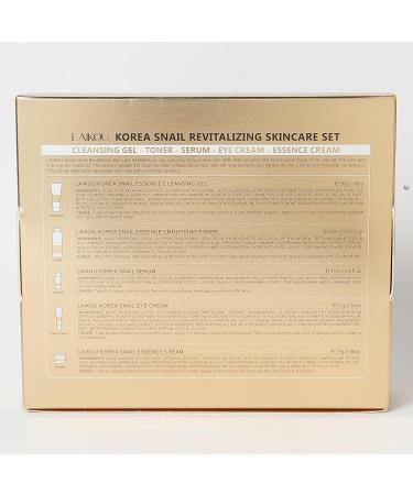 LAIKOU Korea Snail Mucin Skincare Set Gift Set for Teenage Girls Women Snail Mucin Cleanser Toner Face Serum Eye Cream Moisturiser Enhance Elasticity Smooth Fine Lines & Refine Pores Travel Kit - Buy Online on GoSupps.com