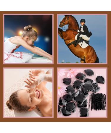 Abeillo Hair Nets for Buns Ballet Hair Net 20 Pcs 50 Cm Invisible Hair Nets and 40 Pcs U Shaped Hair Pins Set for Women Girls Ballet Dancer Nurse(Black) - Buy Online on GoSupps.com