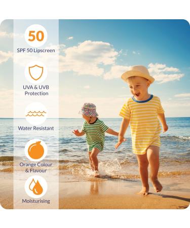 Uvistat Kids Sun Care Lipscreen | SPF50 | Moisturising Lip Balm for Kids | Prevent Dry and Chapped Lips | 2 Tubes - Buy Online on GoSupps.com