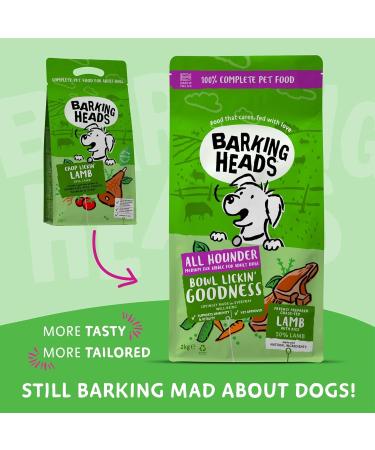 Barking Heads Complete Dry Dog Food 12kg - Adult All Hounder Bowl Lickin' Goodness Lamb - Natural Everyday Immunity & Vitality - Vet Approved Lamb 12 kg (Pack of 1) - Buy Online on GoSupps.com