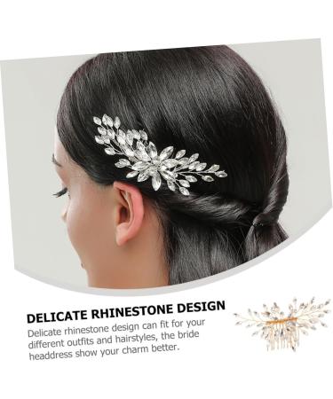 Didiseaon hair European and American headgear manual crystal modeling Accessories rhinestones Metal decorate Hair piece wedding bride comb accessories hairpin hair comb Miss - Buy Online on GoSupps.com
