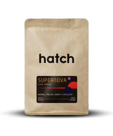 Hatch Supernova - Whole Bean - Premium Medium-Light Roast Coffee Notes: Berries Praline Chocolate for Espresso and Filter - Brazil - 300g
