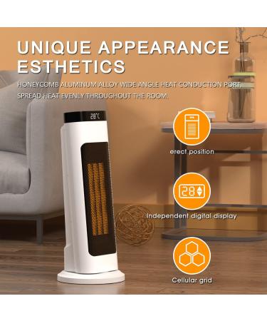 Electric Heater Desk Heater Vertical Household 3 Second Fast Heating for Reading Working Studying Watching TV Overheat Protection - Buy Online on GoSupps.com