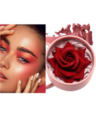 Compact Floral Blush 5g Sculpted Rose Powder Smooth Buildable Pigment | Long-Lasting Cheek Color Makeup for Women Girls Celebration Party Photo Ready Glow Pink Blush - Buy Online on GoSupps.com