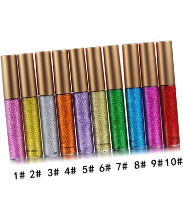 Beavorty Shiny Eyeshadow 10pcs Liquid Eyeliner Shining Glitter Eyeliner Eye Makeup Accessories Liquid Eye Shadow for Girls Women Ladies Shinny Eyeliner - Buy Online on GoSupps.com