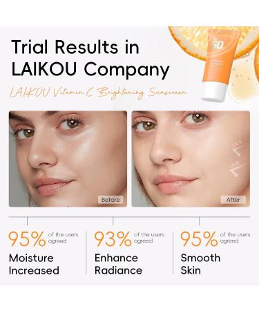 LAIKOU Sakura sunscreen face 2 x 50 ml vitamin c - Buy Online on GoSupps.com