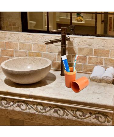 Travel Toothbrush Set - 3 Waterproof Toothbrushes with Plastic Case | Green Blue Orange - Perfect for Camping School & Travel - Buy Online on GoSupps.com