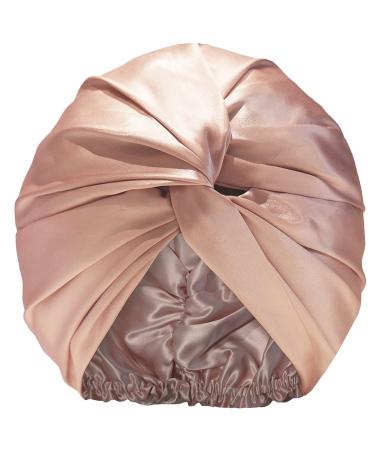 Silk Turban in Pink for Curly & Thick Hair - 22 Momme Double-Lined Mulberry Silk - Hair-Friendly & Lightweight Head Wrap - One Size Fits All - Buy Online on GoSupps.com