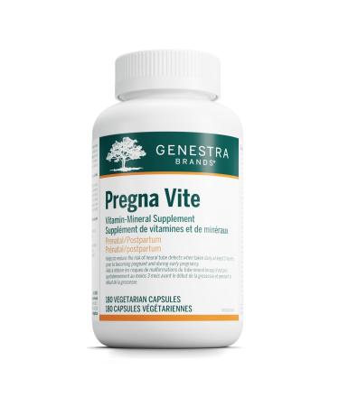 Genestra Brands - Pregna Vite - Prenatal & Postpartum Vitamin-Mineral Supplement - 180 Capsules