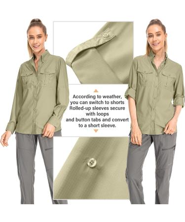 Women's Quick Dry Sun UV Protection Safari Shirt for Hiking Fishing X-Large Khaki - Buy Online on GoSupps.com