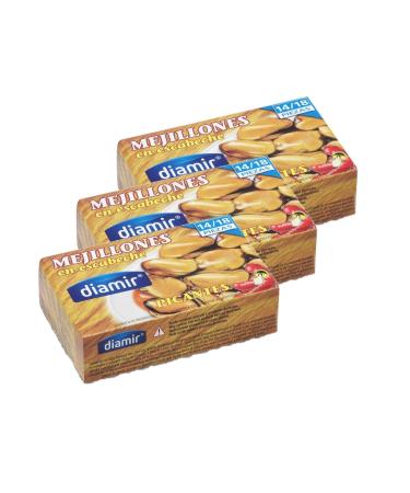 Lot 3x Chilean mussels in escabeche - Box 111g