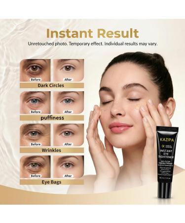 KAZIPA Instant Eye Tightener Cream Temporary Under Eye Firming & Lifting Cream Anti Aging For Dark Circles Wrinkles Fine Lines Undereye Bags Treatment And Puffiness Removal 1 Fl Oz - Buy Online on GoSupps.com