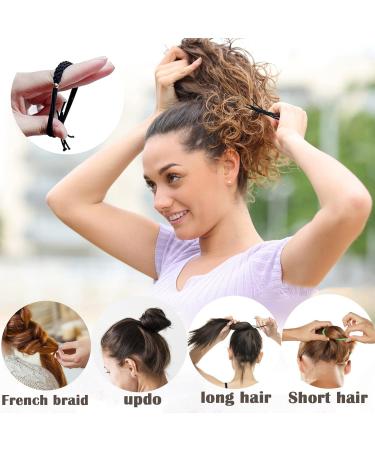 Boho Hair Ties Bracelets for Women Girls Thick Hair Accessories Braided Hair Tie Bracelet Elastic Cute Hair Ties No Damage Ponytail Holders Hairties Pink - Buy Online on GoSupps.com