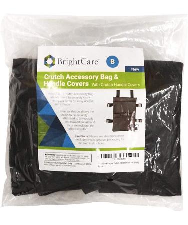 Crutch Bag Pouch with Handle Covers - Hands-Free Accessory Tote for Men or Women | Lightweight & Black Color - Buy Online on GoSupps.com