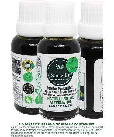 Nativilis Jambu Spilanthol Amazonian Bioactive Oil Spilanthes Acmella Oleracea Extract 100% Natural Pure Botox Alternative - Relax facial muscles skin firmness antioxidant properties Copaiba - 30 ml - Buy Online on GoSupps.com