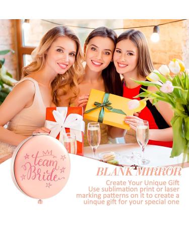 Set of 24 Rose Gold Compact Mirror Bulk Pack - Double Sided Magnifying Makeup Mirrors for Travel - 2.76 Mini Round Folding Design - Buy Online on GoSupps.com