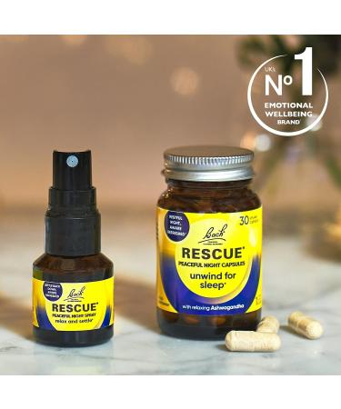 Nelsons Rescue Peaceful Night Duo - 30 Vegan Capsules & Sugar-Free Oral Spray for Restful Sleep - Buy Online on GoSupps.com