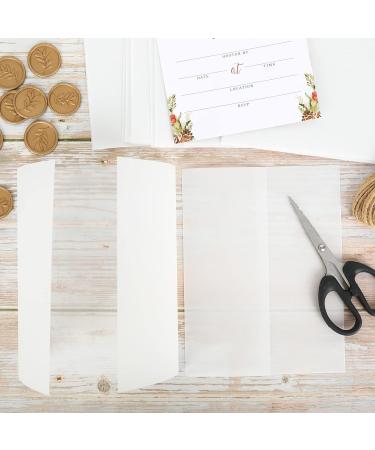 Whaline 150 Pack Pre-Folded Vellum Jackets Transparent Invitations Jacket Clear Vellum Sleeve Suit Vellum Invitations Wraps for Wedding Baby Shower Birthday Party Invitations Supplies - Buy Online on GoSupps.com