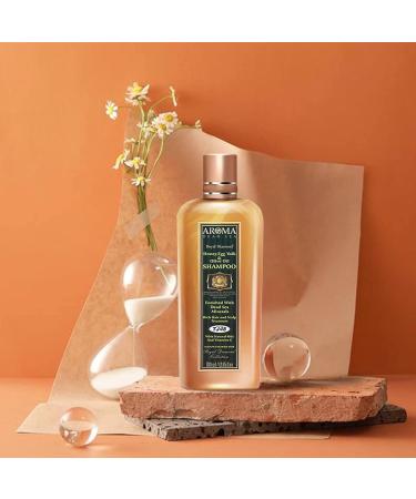 AROMA Dead Sea Shampoo - Honey Egg Yolk & Olive Oil for Straightened Hair | Restores Balance & Shine | 12.85 fl. oz - Buy Online on GoSupps.com