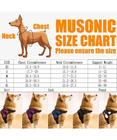 Musonic No Pull Dog Harness Breathable Adjustable Comfort Free Lead Included for Small Medium Large Dog Best for Training Walking S Pink S (Pack of 1) Pink - Buy Online on GoSupps.com