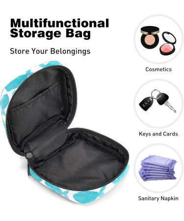 Anna Cowper Lake Blue Whales Menstrual Storage Bag - Multi-colored Portable Pouch for Feminine Hygiene Products - Great Period Organizer for Women and Teens - 1 Pcs - Buy Online on GoSupps.com
