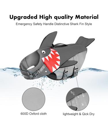 Easilywinlife XL Dog Vest - Adjustable Ripstop Life Jacket with High Buoyancy Rescue Handle & Reflective Strip for Dogs (79 99 cm Gray) - International Shipping Available - Buy Online on GoSupps.com