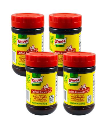 Knorr US Knorr Tomato Chicken Bouillon 4 Pack Caldo de Tomate Con Sabor de Pollo  Chicken Bouillon Granules for Soups, Stews, Homestyle Kitchen Cooking 3.5