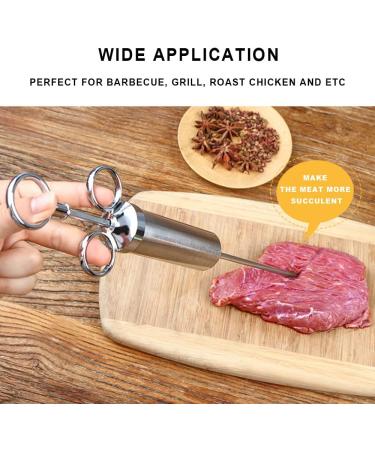 YIWENG Meat Marinade Injector | 304 Stainless Steel | 3 Needles | BBQ & Grill Seasoning Tool | Perfect for Turkey Cooking & Spice Accessories - Buy Online on GoSupps.com