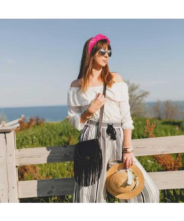 YAHPERN Crystal Rhinestone Headband for Women - Western Cowboy Boot Embellished Hairband in Rose Red - Buy Online on GoSupps.com