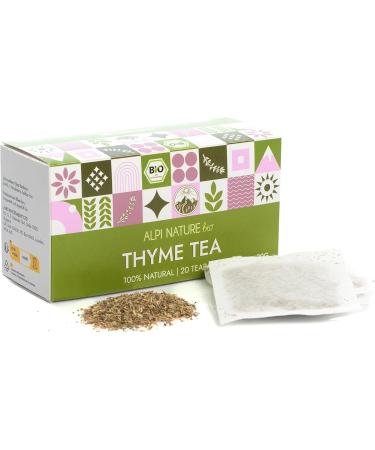  Alpi Nature Alpi Nature Organic Thyme Tea 80 Tea Bags with Thyme 80 g Pack of 4 x 20 Bags of 1 g - Buy Online on GoSupps.com