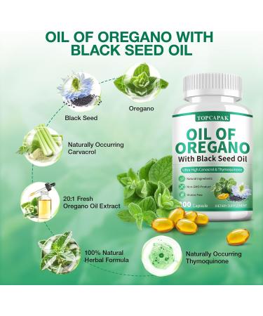 Oil of Oregano with Black Seed Oil 2-in-1 Oregano Oil Capsules for Immune Support with High Carvacrol & Thymoquinone Antioxidant Non-GMO Gluten Free 400 Softgels 200 Count (Pack of 2) - Buy Online on GoSupps.com