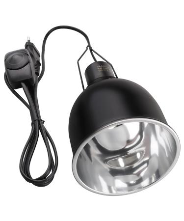 Aiicioo Reptil 5.5 "Aluminum Reflecting Dome Light Removable Ceramic Head with ON/AUS Tax cable Suitable for lizards Chameleon 5.5 inches Large built-in light head screen