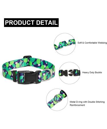 Buy Mercano Adjustable Dog Collar - Soft Nylon Comfortable & Stylish for Small & Medium Dogs (M Cactus) - Durable Patterned Design - Buy Online on GoSupps.com