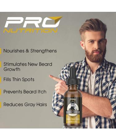 Beard Growth Serum - Stimulate New Follicle Growth for Stronger Thicker Fuller Beards & Mustaches | International Shipping - Buy Online on GoSupps.com